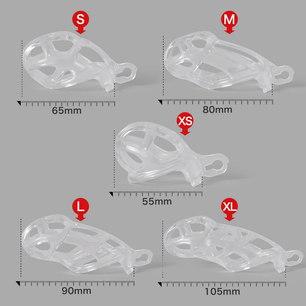 Desigh Ice Vision Transparent Mamba Keuschheitskäfig