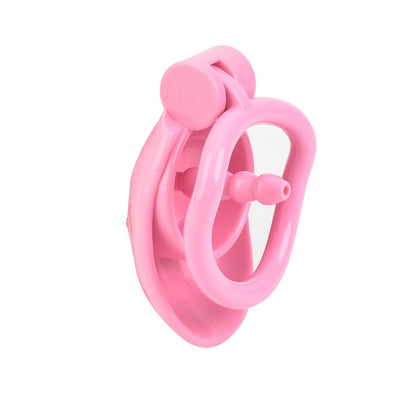 One-click Pink Pussy Chastity Cage 6