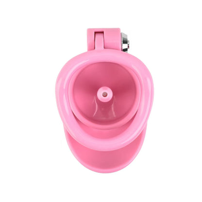 One-click Pink Pussy Chastity Cage 7