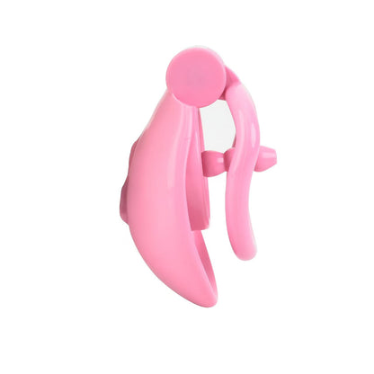 One-click Pink Pussy Chastity Cage 2
