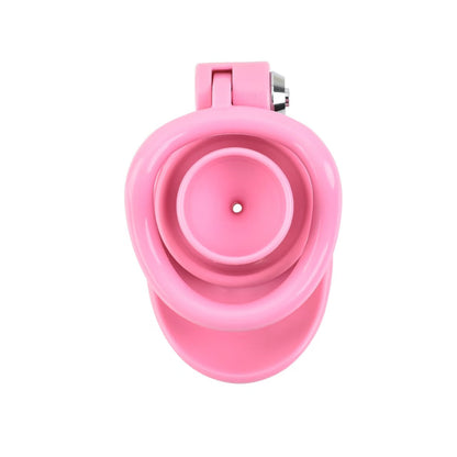 One-click Pink Pussy Chastity Cage 9