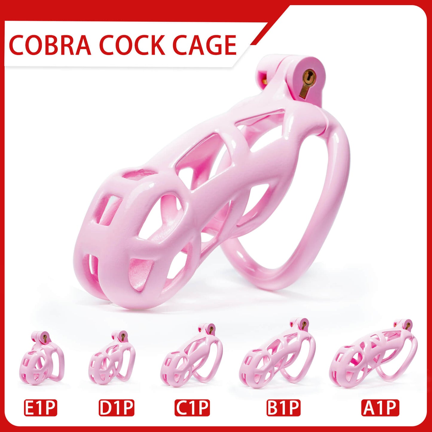 Rosa Mamba Keuschheitskäfig Set 1.77 bis 4.13 Zoll lang