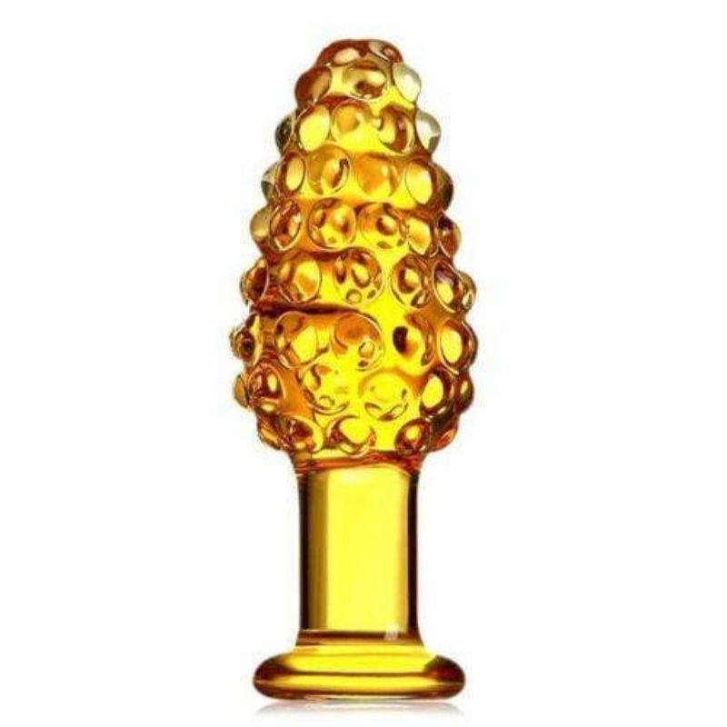 Gelber Analplug Aus Glas