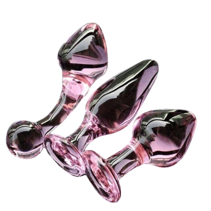 Rosa Analplug Aus Glas