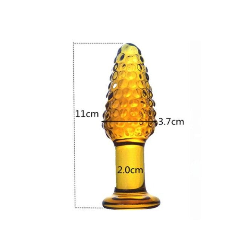 Gelber Analplug Aus Glas
