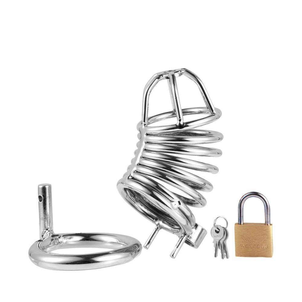 Metall-Peniskäfig 7 Ringe - Folter 200