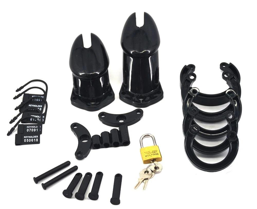 Plastik Peniskäfig Mann - GB6000 Schwarz – Produktansicht 5