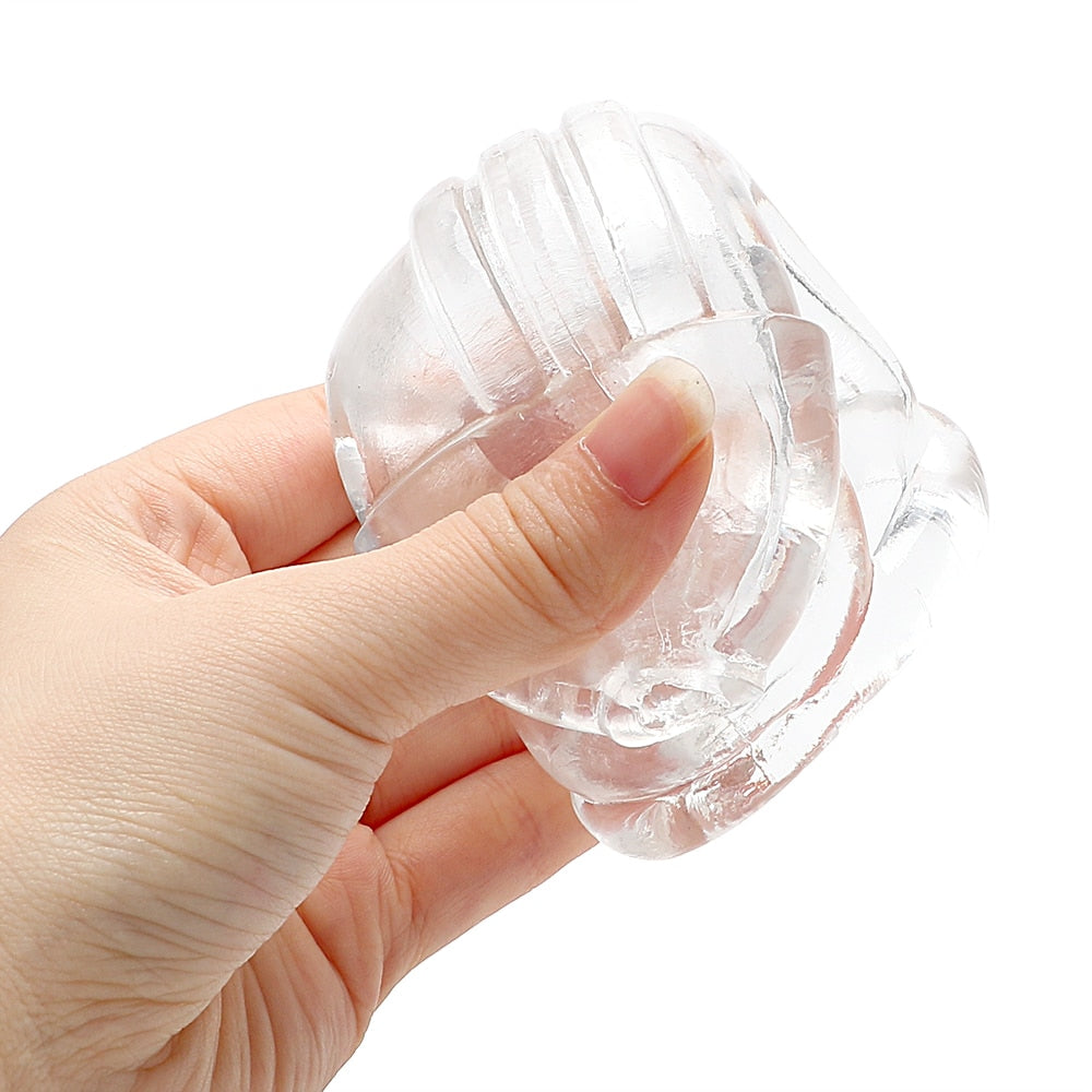Keuschheitskäfig aus Silikon Délice Transparent – Produktansicht 2