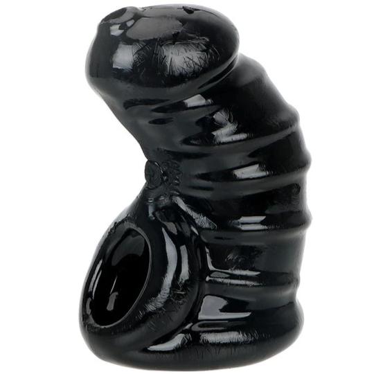 Keuschheitskäfig aus Silikon Das schwarze Kondom – Produktbild