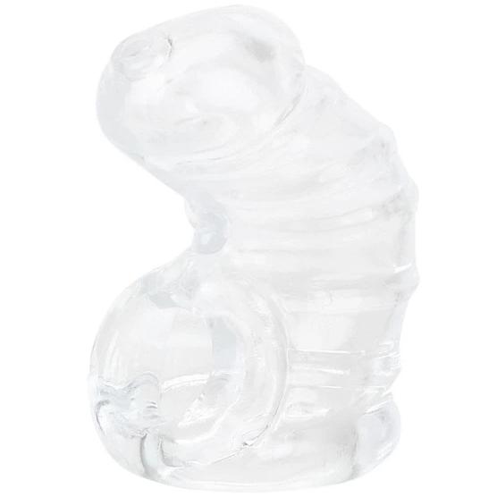 Keuschheitskäfig aus Silikon  Das transparente Kondom