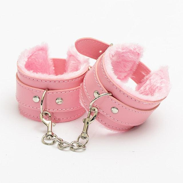 Flauschige Bunte Mädchensicherungshandfesseln