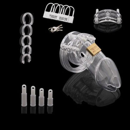 Plastik Keuschheitskäfig Mann - GB6000S Transparent – Produktansicht 8