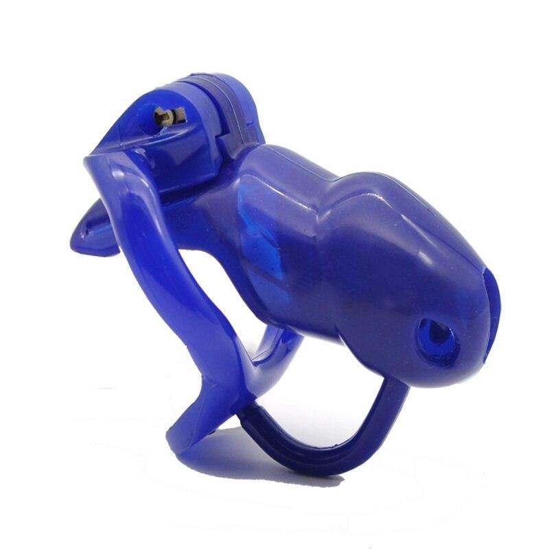 Männlicher Keuschheitskäfig GB 3000 Blue mit Hodenseparator – Produktansicht 2