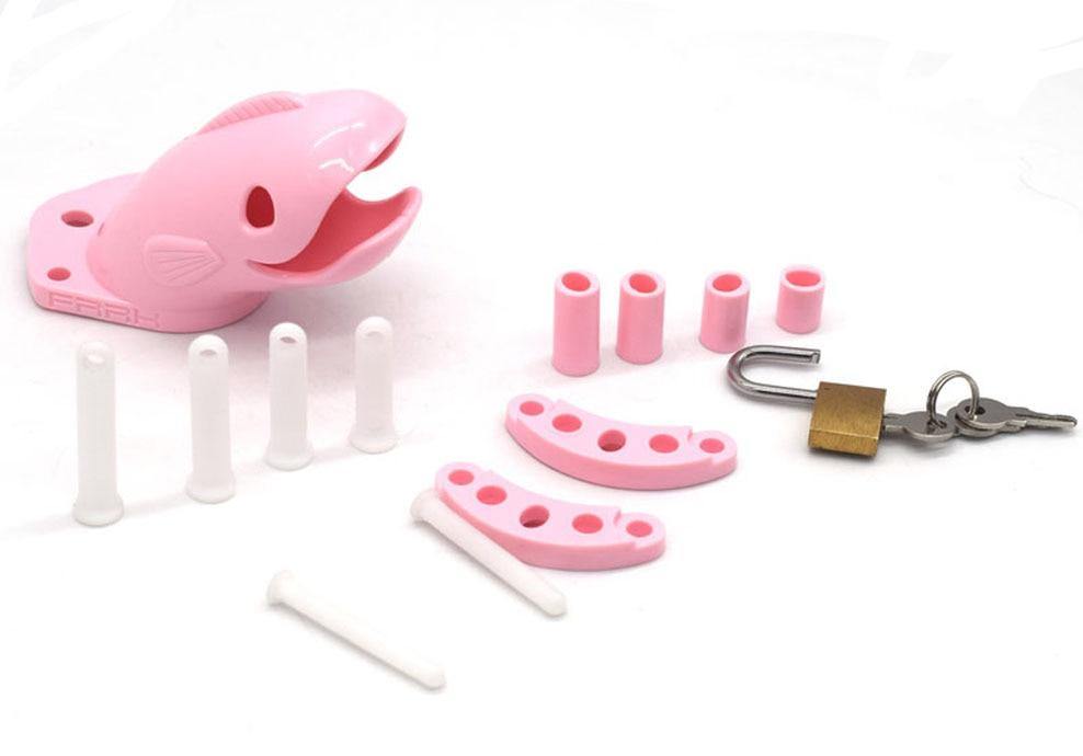 Plastik Peniskäfig für Männer - The fish rosa – Produktansicht 4