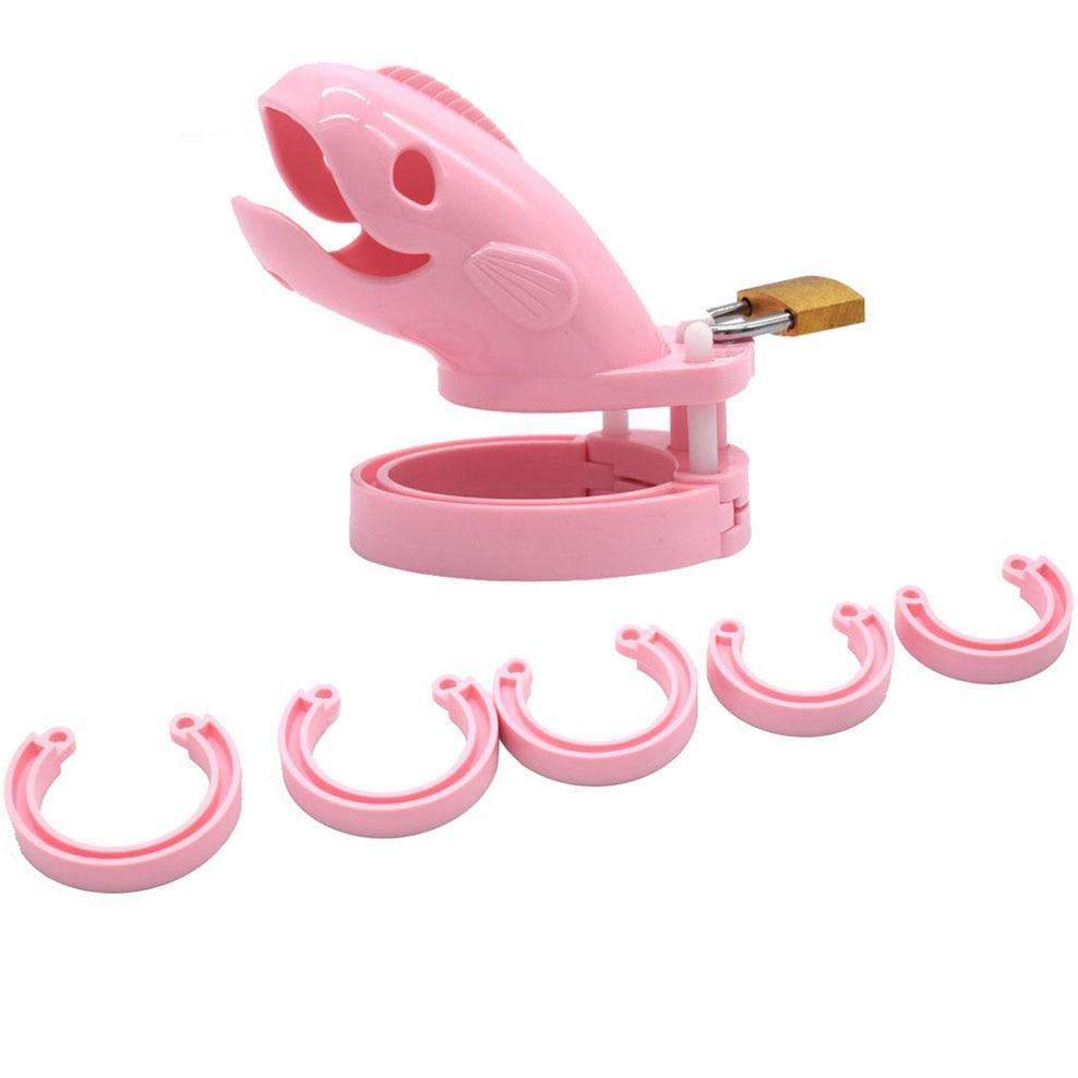 Plastik Peniskäfig für Männer - The fish rosa – Produktansicht 3