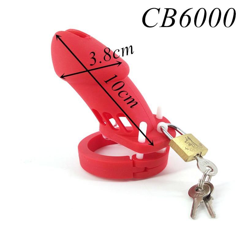 Silikon Keuschheitskäfig Mann - GB6000S Red