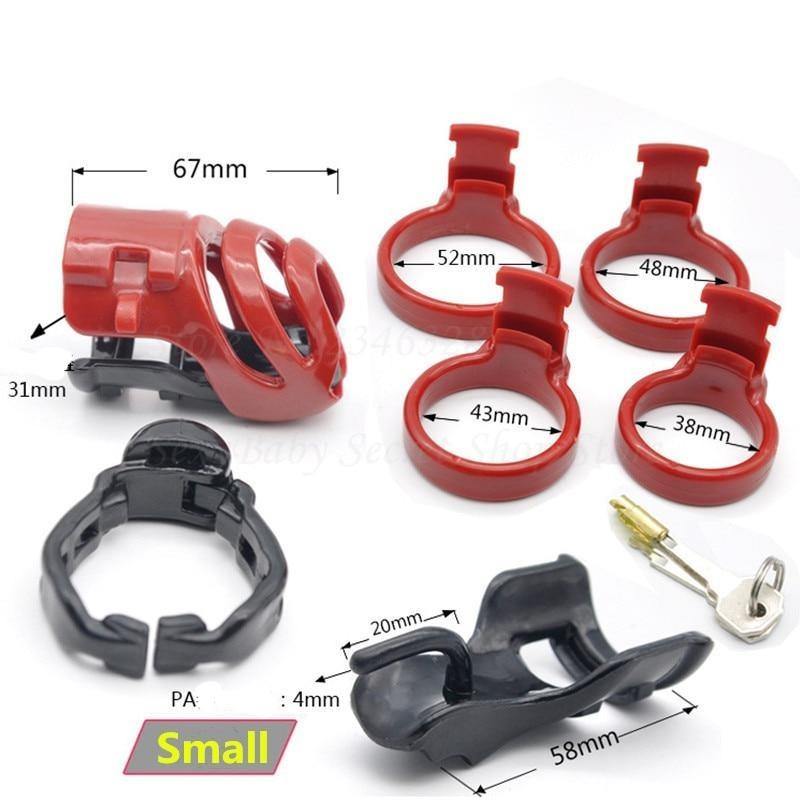 Fürst Albert Piercing Keuschheits-Käfig - PA 100 Red