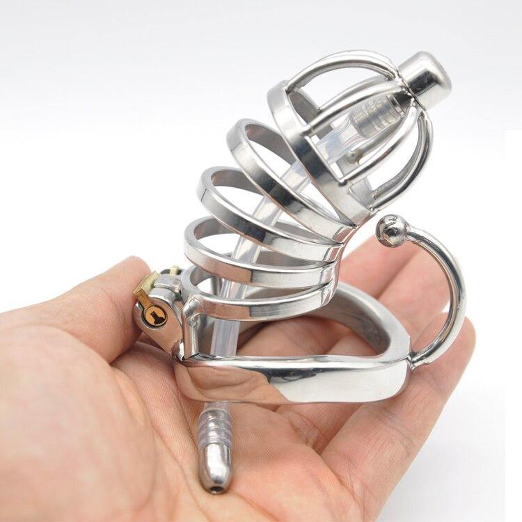 Metall-Keuschheits-Käfig mit Ureter-Plug - Cobra