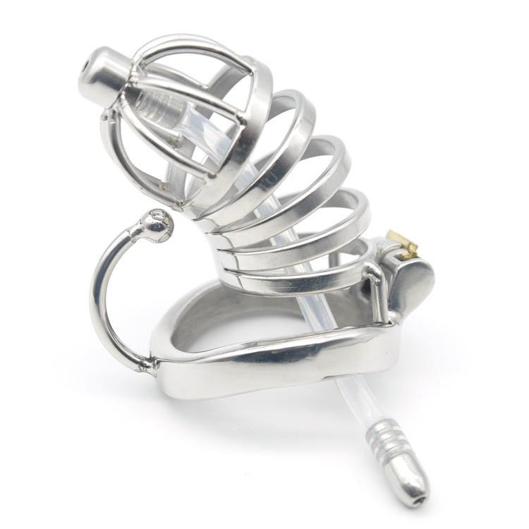 Metall-Keuschheits-Käfig mit Ureter-Plug - Cobra