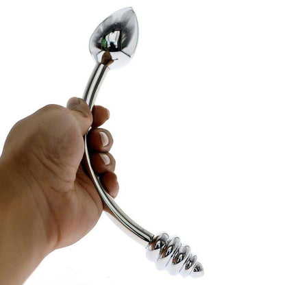 Metall-Analplug mit Doppelkopf - Keuschheitszubehör – Produktbild