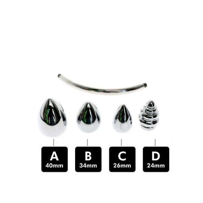 Metall-Analplug mit Doppelkopf - Keuschheitszubehör – Produktansicht 5