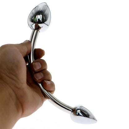 Metall-Analplug mit Doppelkopf - Keuschheitszubehör – Produktansicht 10