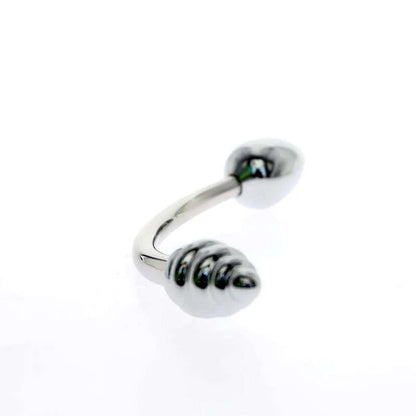 Metall-Analplug mit Doppelkopf - Keuschheitszubehör – Produktansicht 3