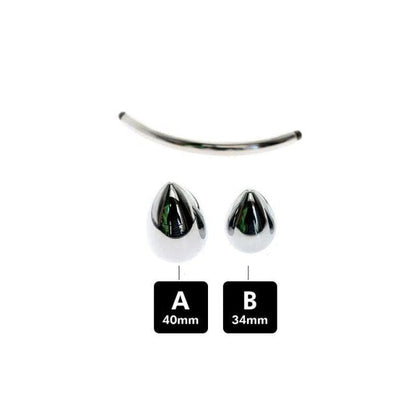 Metall-Analplug mit Doppelkopf - Keuschheitszubehör – Produktansicht 11