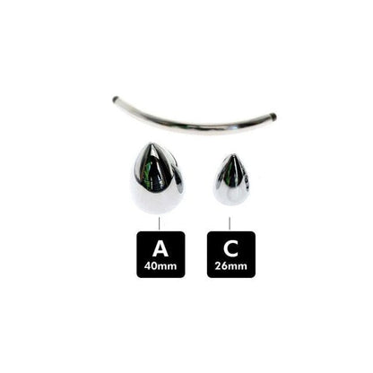 Metall-Analplug mit Doppelkopf - Keuschheitszubehör – Produktansicht 7