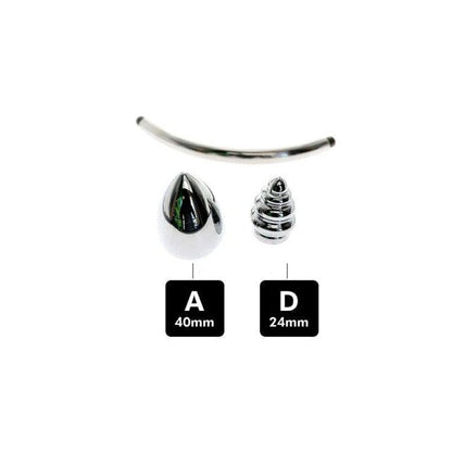 Metall-Analplug mit Doppelkopf - Keuschheitszubehör – Produktansicht 6