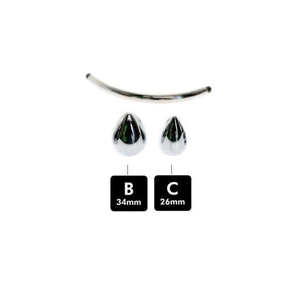 Metall-Analplug mit Doppelkopf - Keuschheitszubehör – Produktansicht 8
