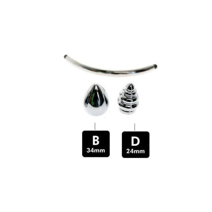 Metall-Analplug mit Doppelkopf - Keuschheitszubehör – Produktansicht 4
