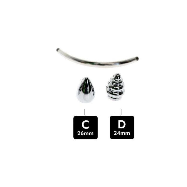 Metall-Analplug mit Doppelkopf - Keuschheitszubehör – Produktansicht 9