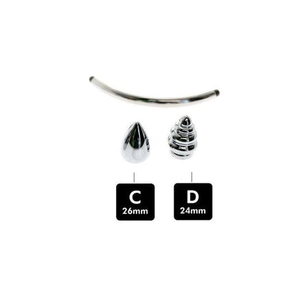 Metall-Analplug mit Doppelkopf - Keuschheitszubehör – Produktansicht 9