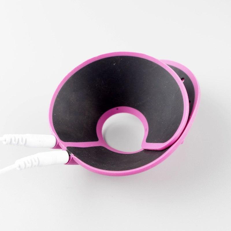 Rosa Silikon E-Stim Parachute mit Schockeffekt