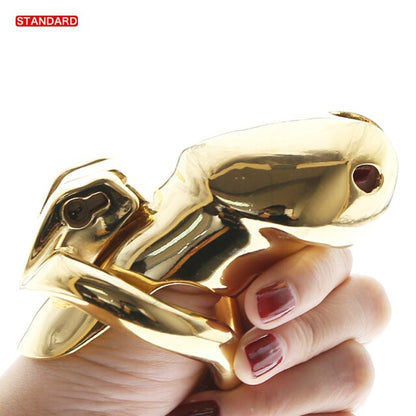 HT V3 Gold Metall-Keuschheits-Käfig - 5 Modelle – Produktansicht 6