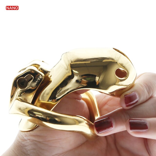 HT V3 Gold Metall-Keuschheits-Käfig - 5 Modelle