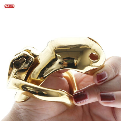 HT V3 Gold Metall-Keuschheits-Käfig - 5 Modelle – Produktansicht 4