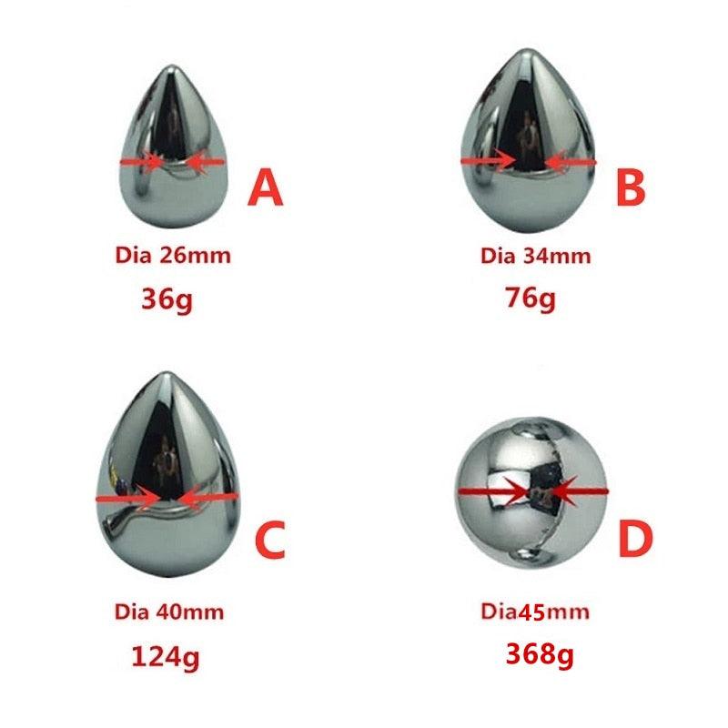 Edelstahl Skrotum-Klammer mit Anal-Plug