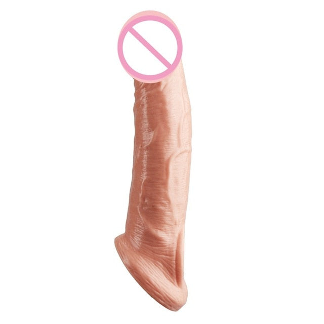 8 Zoll Realistischer Penisverlängerungs-Sleeve