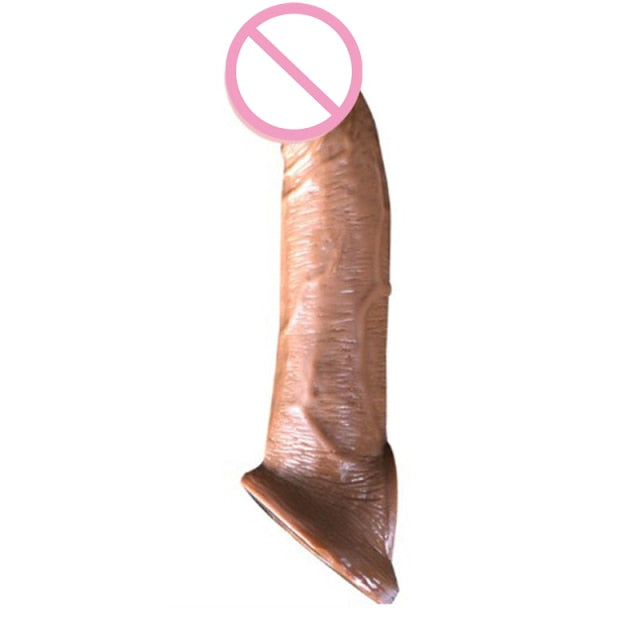 8 Zoll Realistischer Penisverlängerungs-Sleeve
