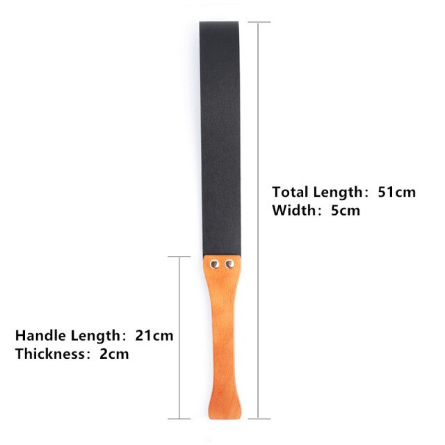 Flacher Riemen aus Bambus und Leder zum Spanking