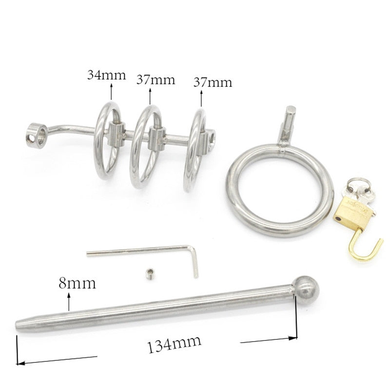 Harnröhrenkeuschheitskäfig Metall Endlosring