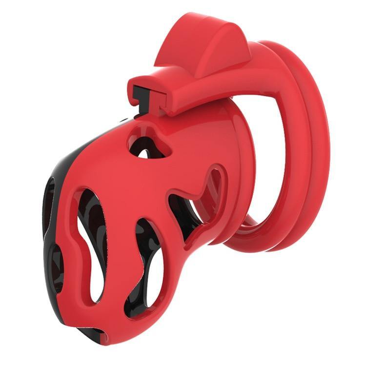 Plastik Peniskäfig Mann 3D printed - Red fire – Produktansicht 2