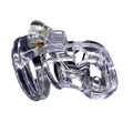 Plastik Keuschheitskäfig Mann - Clear fire transparent
