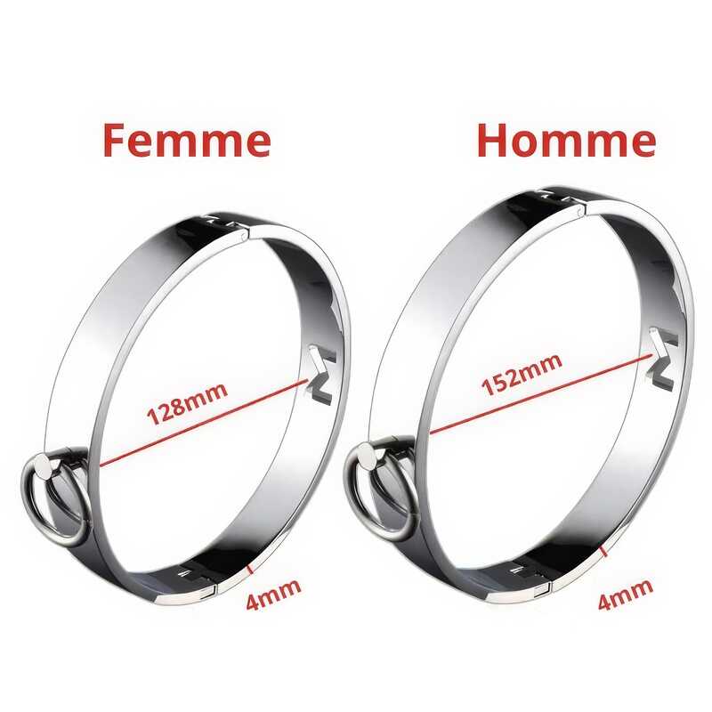 Metall bdsm halsband + Leine