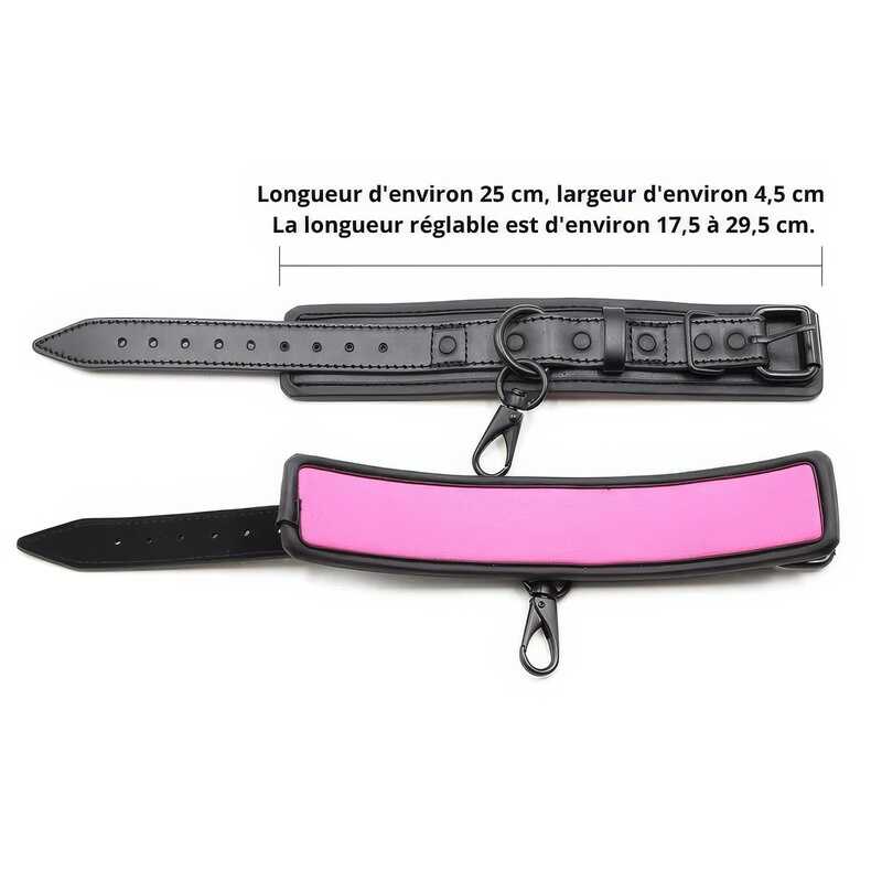 Schwarze Und Rosa Bdsmhandschellen