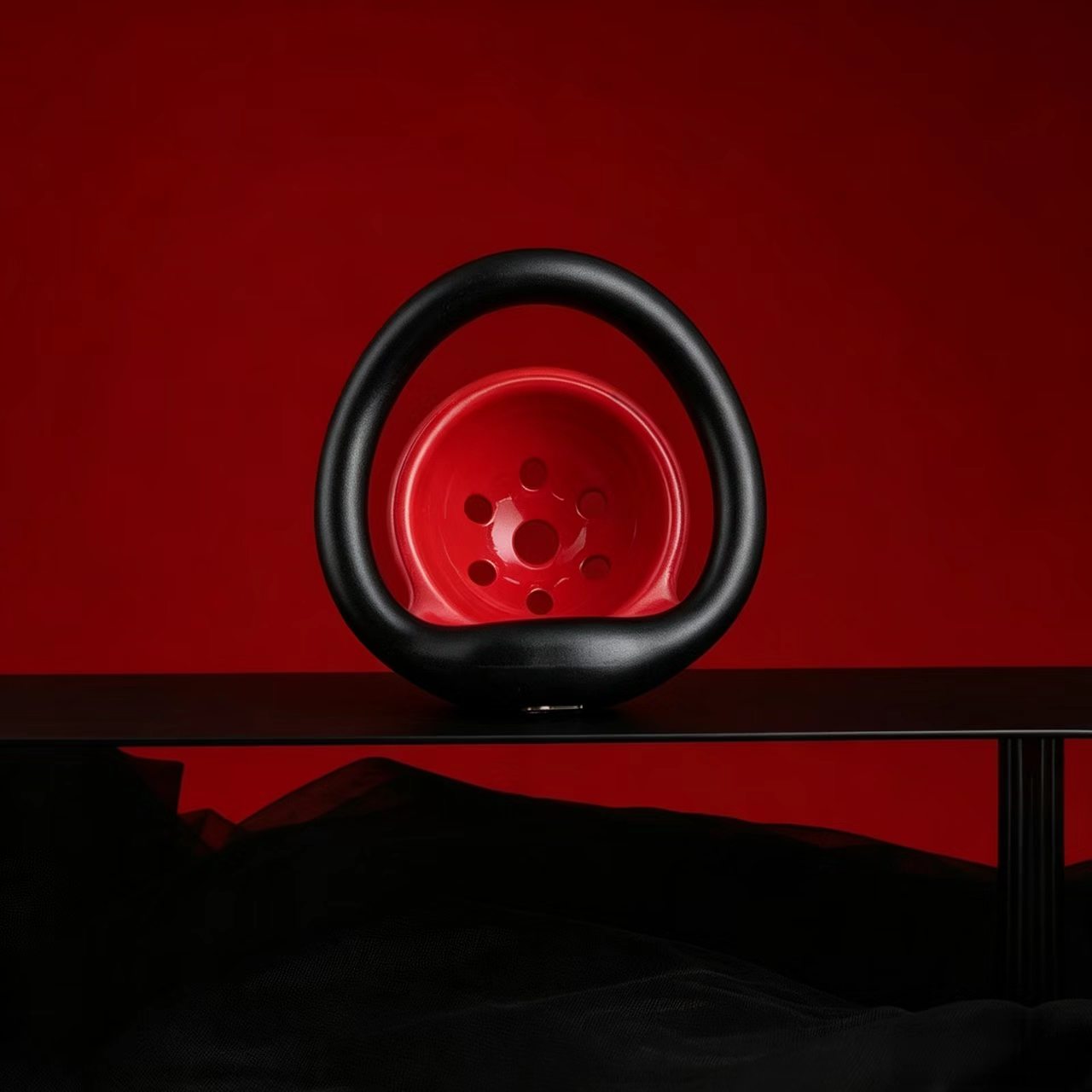 Roter Schwarzer Topfdeckel Keuschheitskäfig
