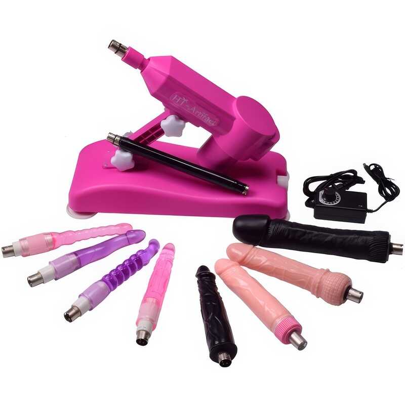 Rosa Fickmaschine Mit 8 Dildos