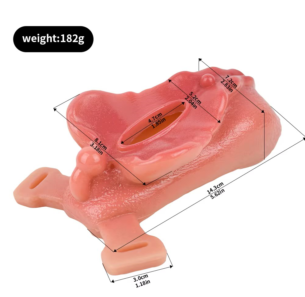 Silikon Sissy Keuschheitskäfig mit Gürtel